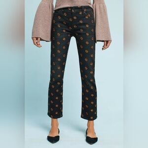Pilcro and the Letterpress bronze floral jeans